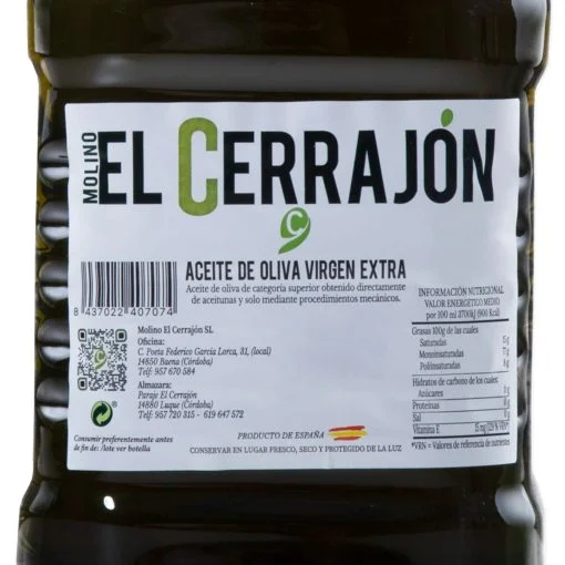 MOLINO EL CERRAJON Aceite de Oliva Virgen Extra 3 Lts 6 PACK 3