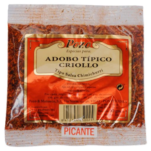 POZO ESPECIAS Adobo Tipico Criollo Salsa Tipo Chimichurri Picante 50 gr 01