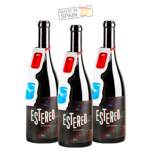 BODEGAS CANOPY SL Vino Tinto Estereo 2019 Variedad Syrah Espadeiro Pack x 3 Botellas 75 cl 07