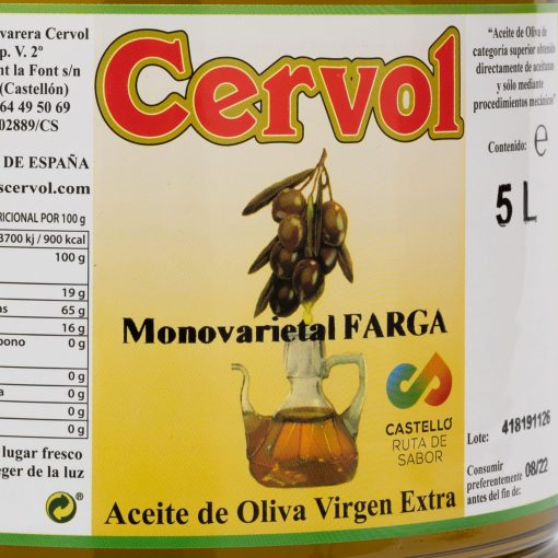 CERVOL Aceite Oliva Virgen Coupage Virgen 5LIECOOPERATIVE10