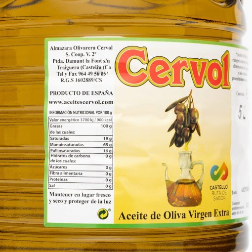 CERVOL Aceite Oliva Virgen Extra coupage virgen