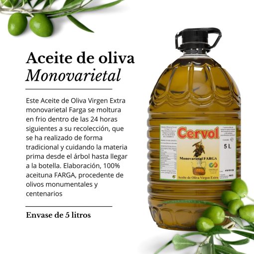 CERVOL AOVE Monovarietal 5litros Lu 04