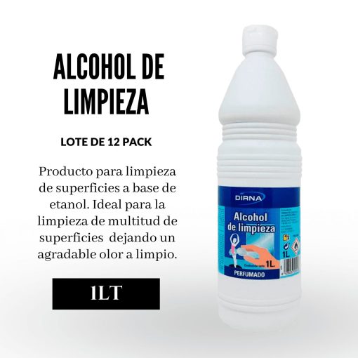 DIRNA AlcoholDeLimpiezaPerfumado 1Lt 12pack Iecooperative Lu 003