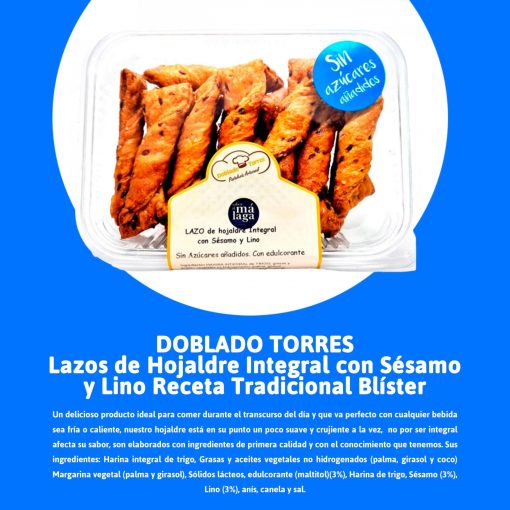 DOBLADO TORRES Lazos de Hojaldre Integral con Sesamo y Lino st 04