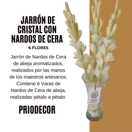 Priodecor JarronDeCristal 6Flores Lu 004