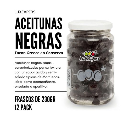 Luxeapers AceitunasNegras FrascosDe230Gr 12Pack Lu 08 1660597104