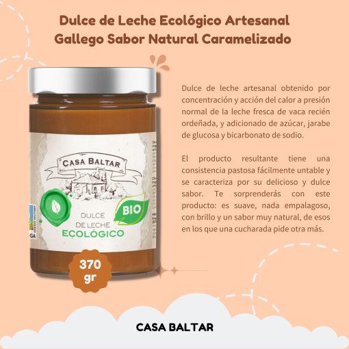 CASA BALTAR Dulce de Leche Ecologico Artesanal 15 1665665949