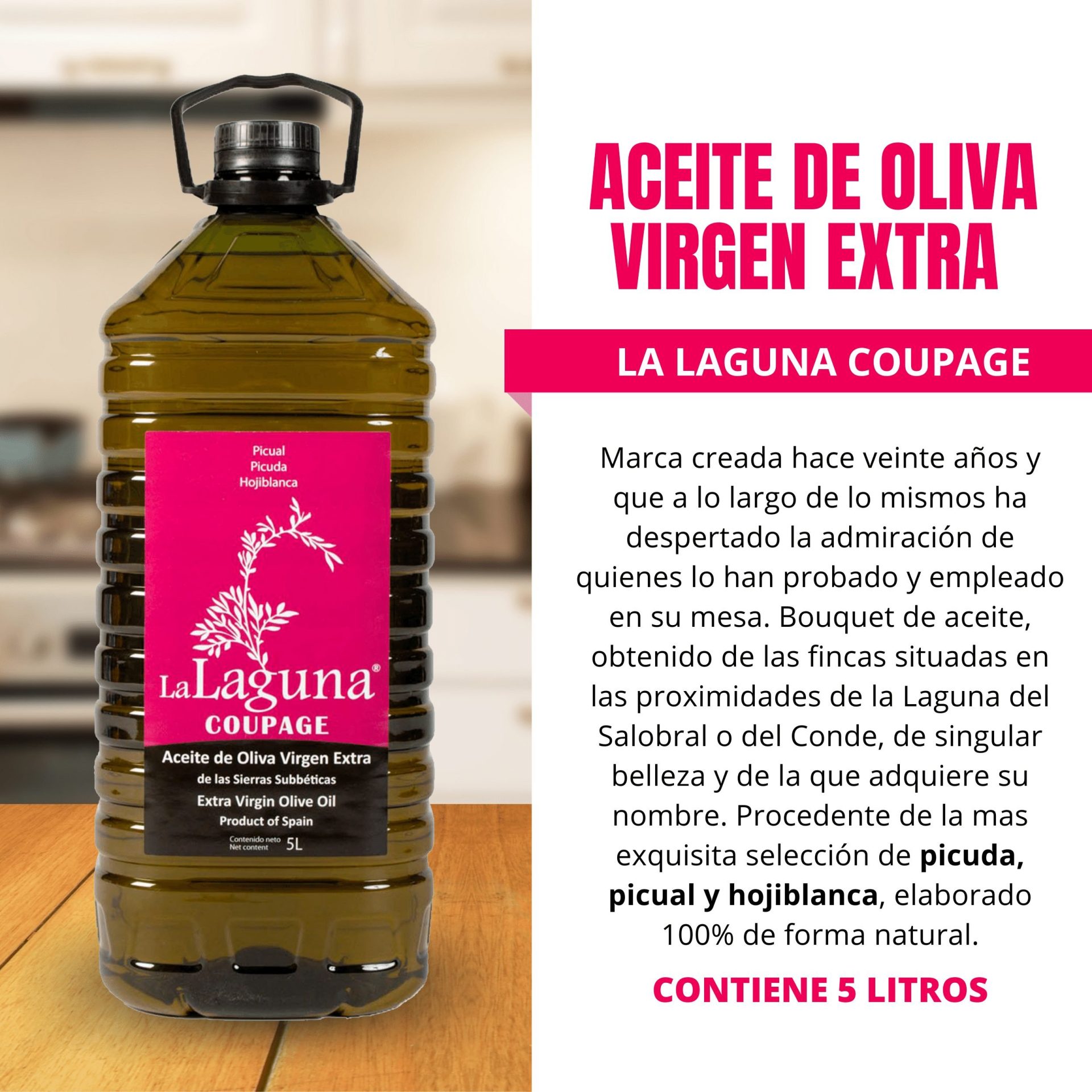 LA LAGUNA Aceite De Oliva Virgen Extra Coupage Garrafa Pet 5 Lts.