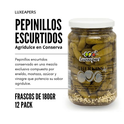 Luxeapers PepinillosEncuertios FrascosDe180Gr 12Pack Lu 04 1666710667