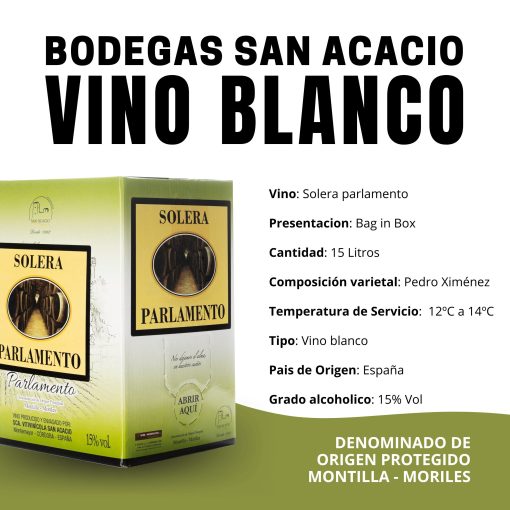 BodegasSanAcacio SoleraParlamento BagInBox 5Lts Lu 005 1670008867