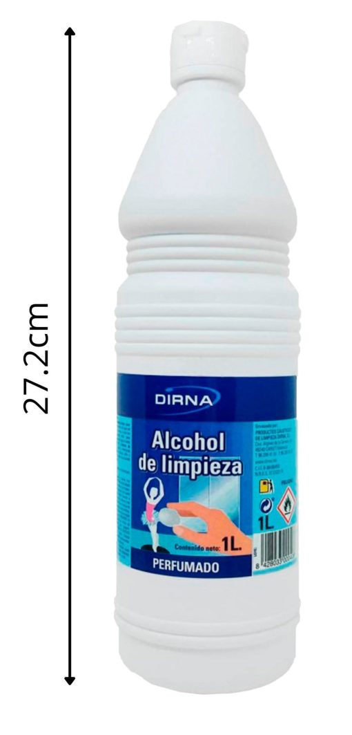DIRNA Alcohol de Limpieza Perfumado Agradable Botellas 1 Lt Lote 12 PACK3 12 1671557247