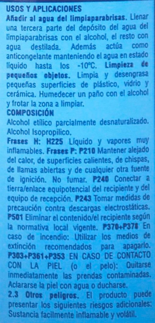 DIRNA Alcohol de Limpieza Perfumado Agradable Botellas 1 Lt Lote 12 PACK3 13 1671557247