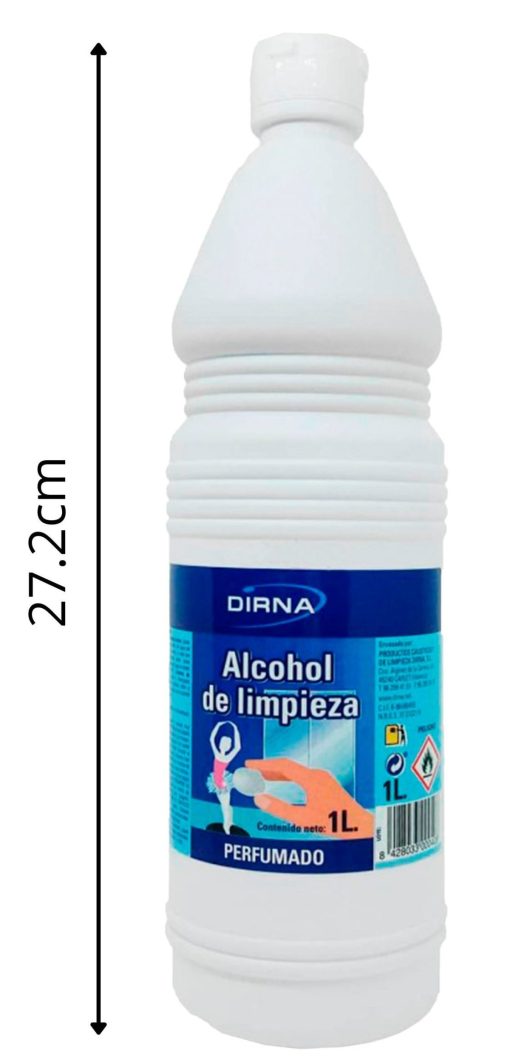 DIRNA Alcohol de Limpieza Perfumado Agradable Botellas 1 Lt Lote 12 st 10 1671553087