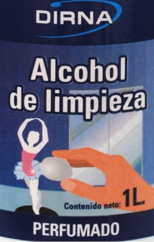 DIRNA Alcohol de Limpieza Perfumado Agradable Botellas 1 Lt Lote 12 st 11 1671553087