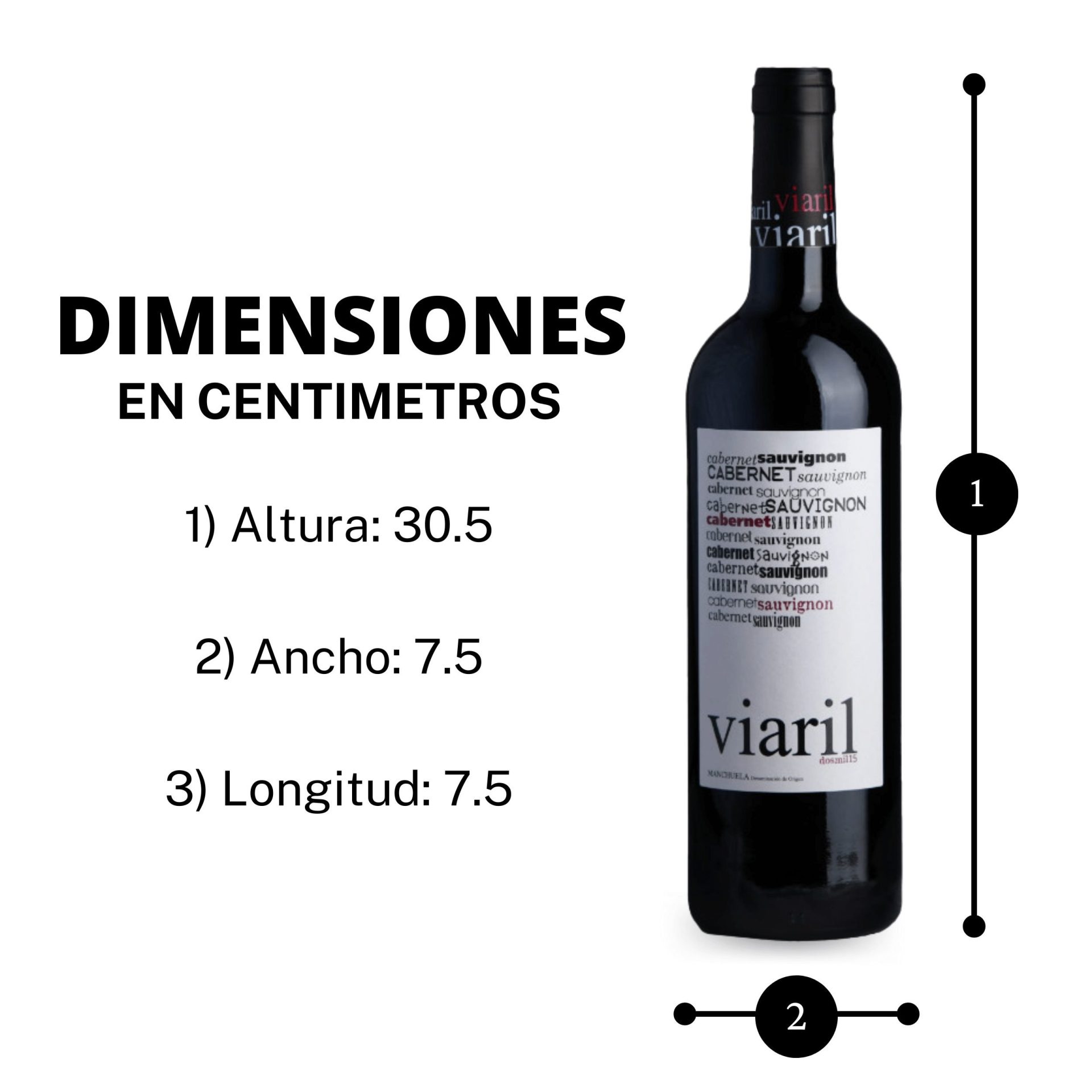 Ups Detener Rizo VIARIL Vino Tinto Variedad Cabernet Sauvignon D.O.P. Manchuela 6 Botellas X  75 Cl. | Hiberico.com