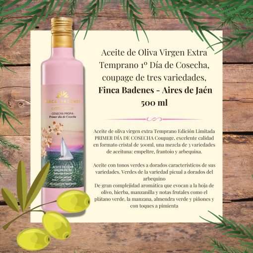 Aceite de Oliva Virgen Extra coupage tres variedades Finca Badenes Aires de Jaen 500 ml ST 07 1675174810