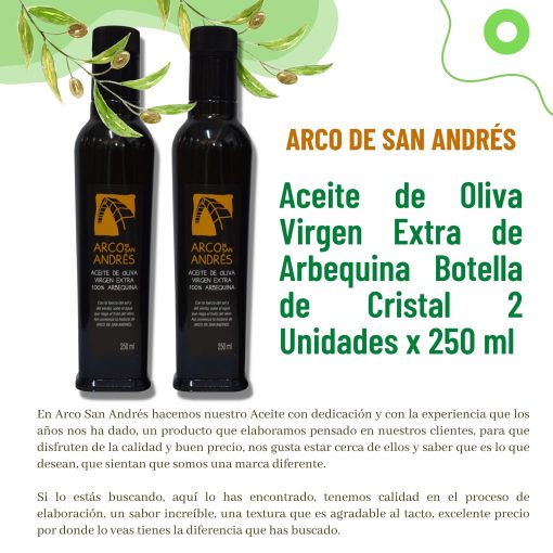 ArcoDeSanAndres AOVE Arbequino 2Botellas 250ml st 10 1675425187
