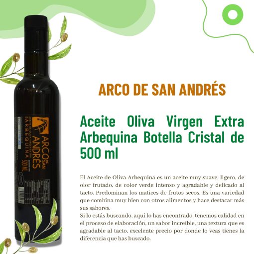 ArcoDeSanAndres AOVE Arbequino Botella 500ml st 10 1675355707