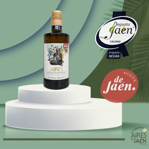 AIRES DE JAEN Aceite de Oliva Virgen Extra Variedad Picual IGP Botella 500 mLx6Un st 08 1678887190